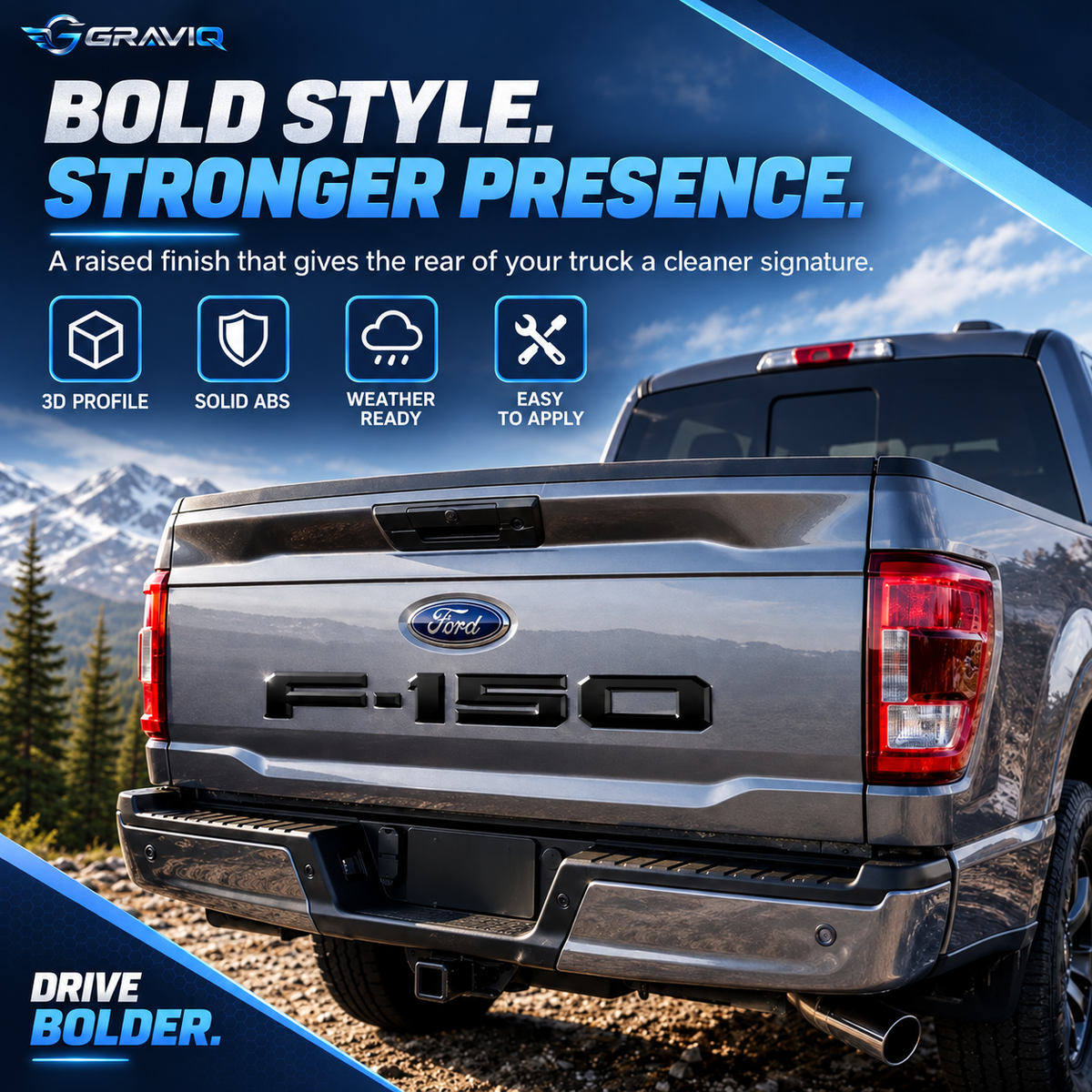 3D Tailgate Letter Inserts for Ford F-150 (2014–2026)