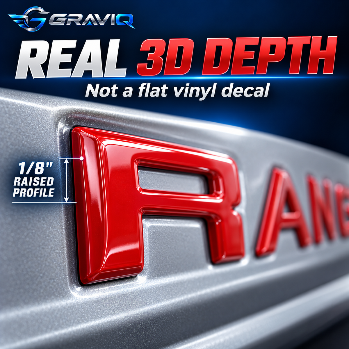 3D Ford Ranger Tailgate Letter Inserts
