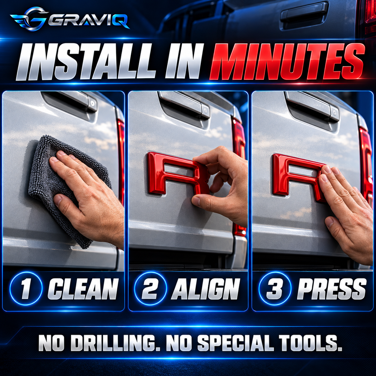 3D Ford Ranger Tailgate Letter Inserts