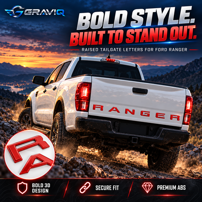 3D Ford Ranger Tailgate Letter Inserts