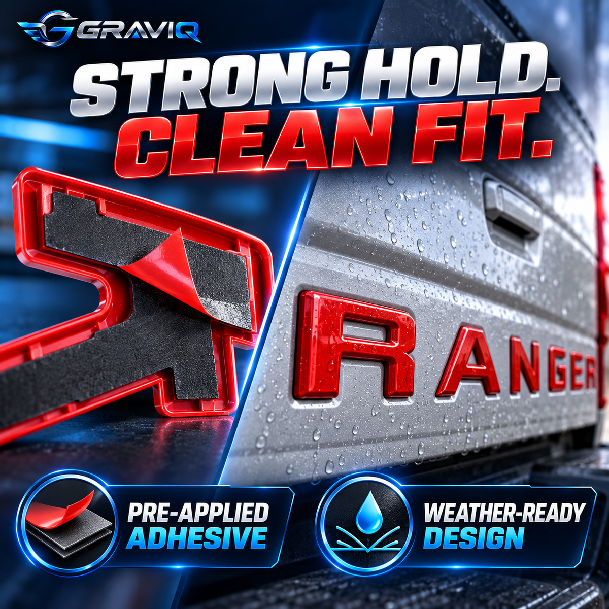 3D Ford Ranger Tailgate Letter Inserts