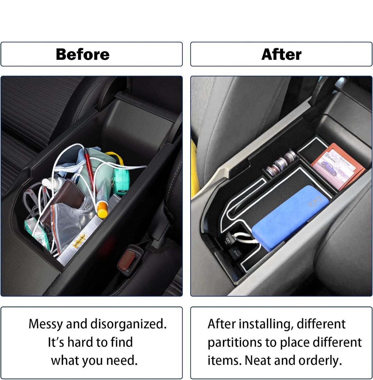Center Console Organizer for Toyota Camry XLE XSE 2018-2024 Camry LE SE 2020 2021 2022 2024 Accessories Armrest Insert Tray