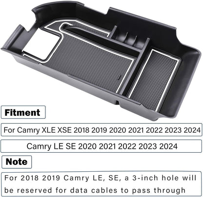 Center Console Organizer for Toyota Camry XLE XSE 2018-2024 Camry LE SE 2020 2021 2022 2024 Accessories Armrest Insert Tray