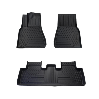 2025 Tesla Model Y/3 RHD TPE Car Floor Mats & Rear Trunk Mat - Waterproof Anti - Slip Durable & Eco - Friendly