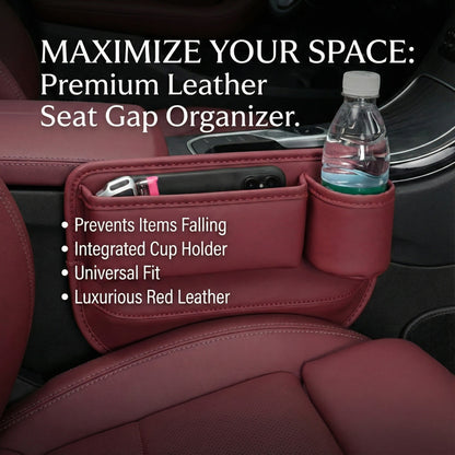 Car Leather Cup Holder Gap Bag