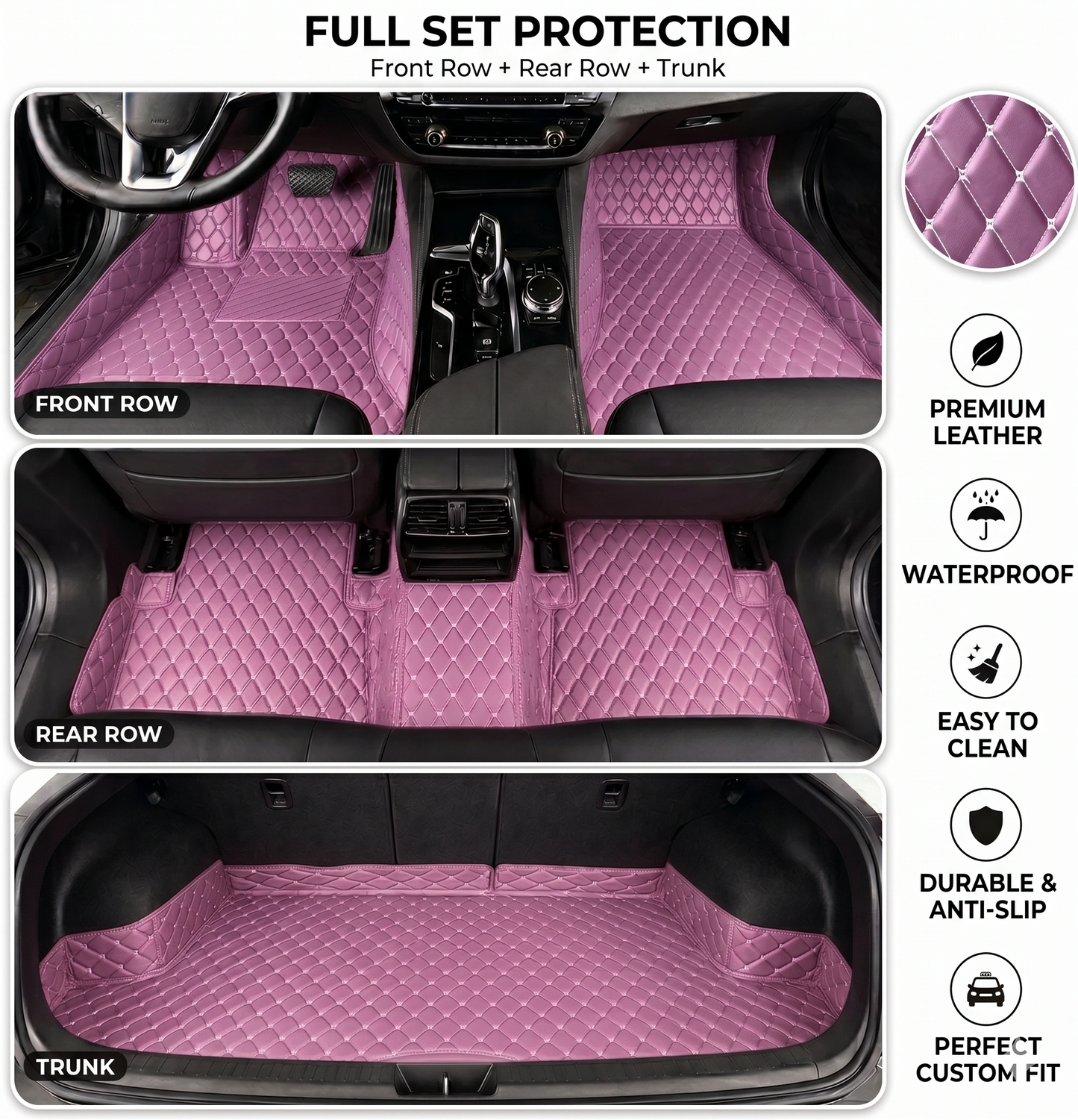 Elvie Heavy Duty Universal Fit Car Mats, SUVs, and Trucks.