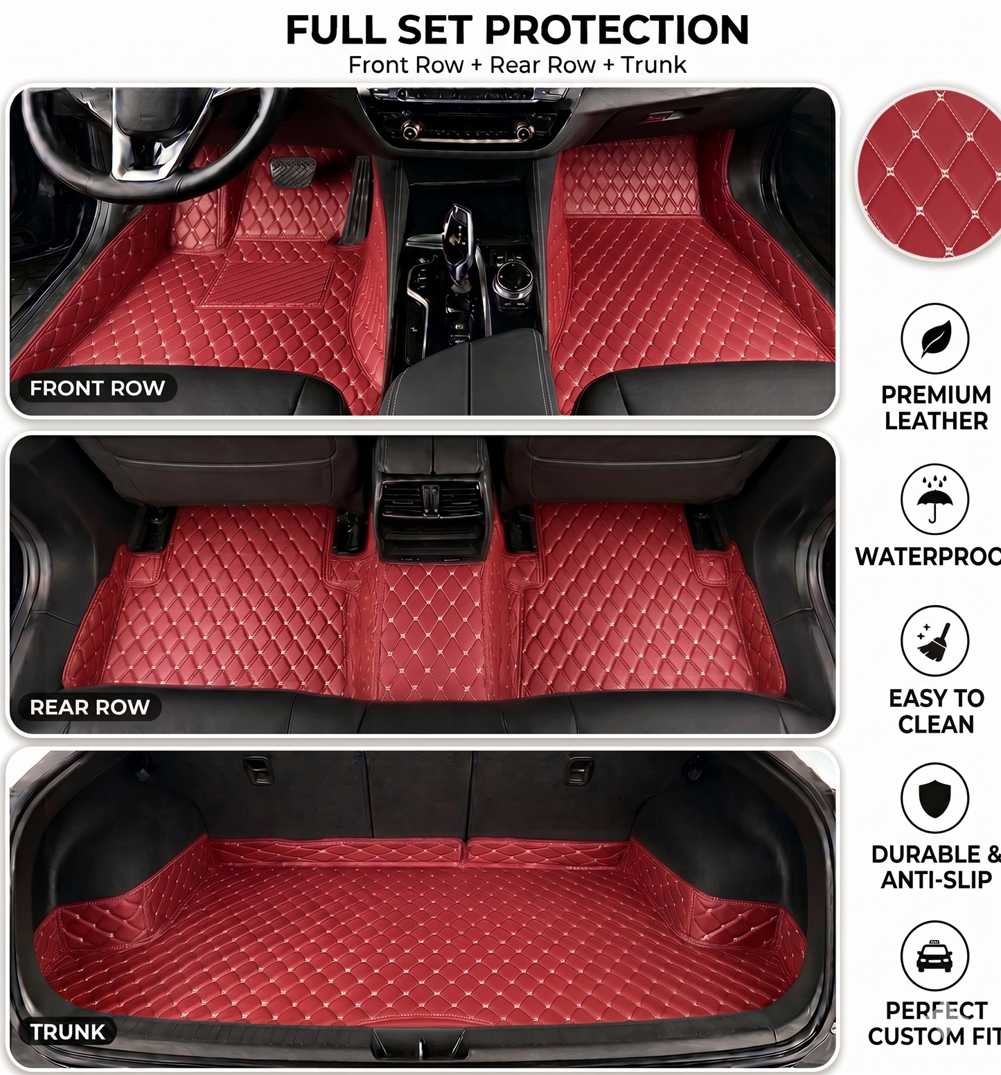 Elvie Heavy Duty Universal Fit Car Mats, SUVs, and Trucks.