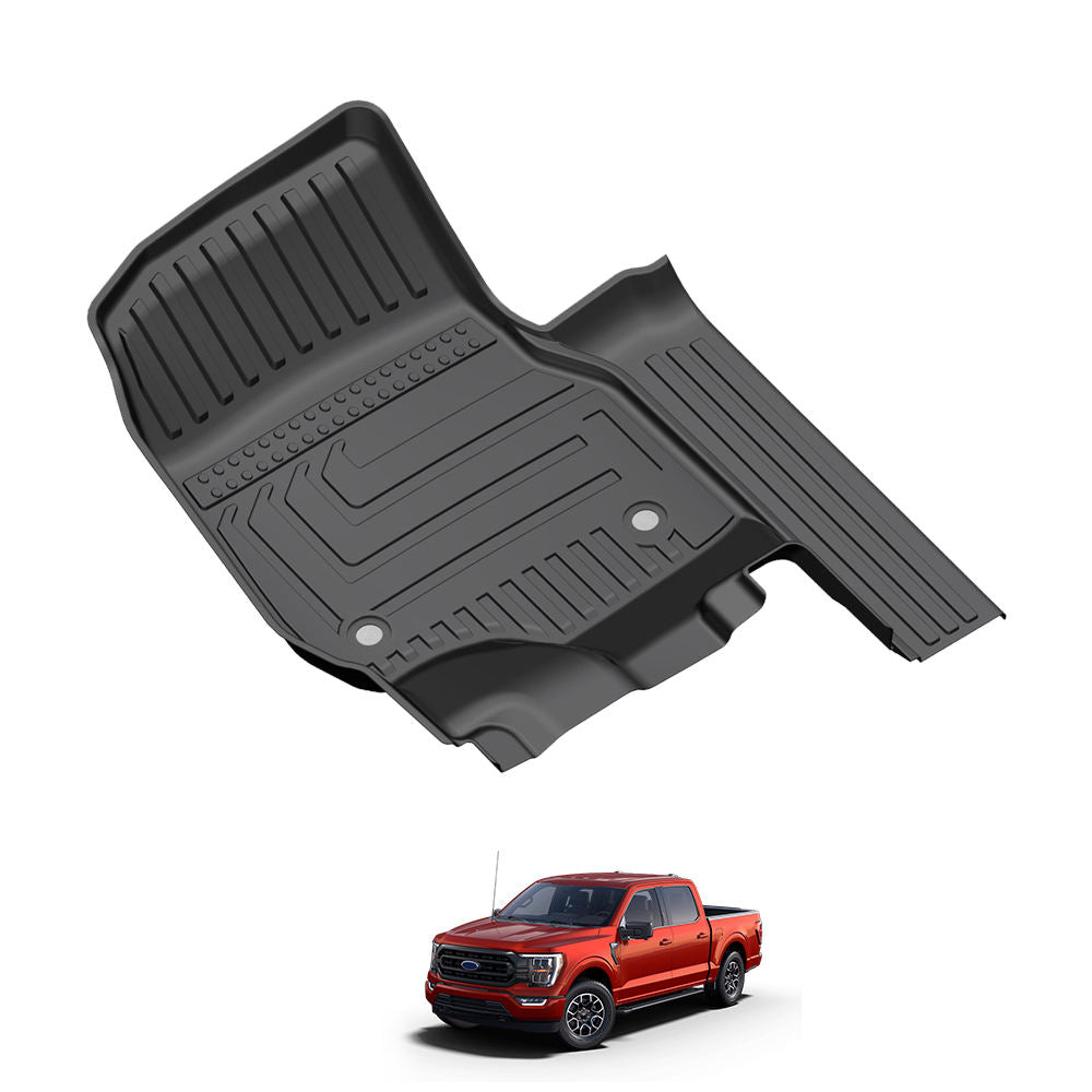 4x4 Accessories TPE 5d Black Floor Mats Auto Exterior Accessories Right Hand Drive Vehicles Carpet for FORD F150 2023-