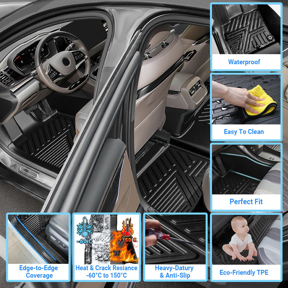 High Quality Auto Interior Accessories 5D TPE Car Floor Mats Trunk Liners Car Mats for Toyota Camry