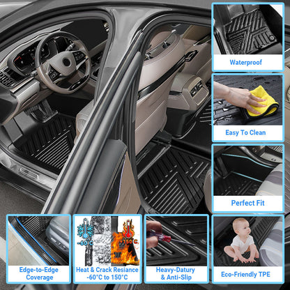 High Quality Auto Interior Accessories 5D TPE Car Floor Mats Trunk Liners Car Mats for Toyota Camry