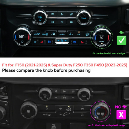 For Ford F150 Accessories & Super Duty F250 F350 F450 9pcs Aluminum Alloy Knob Cover Trim Set