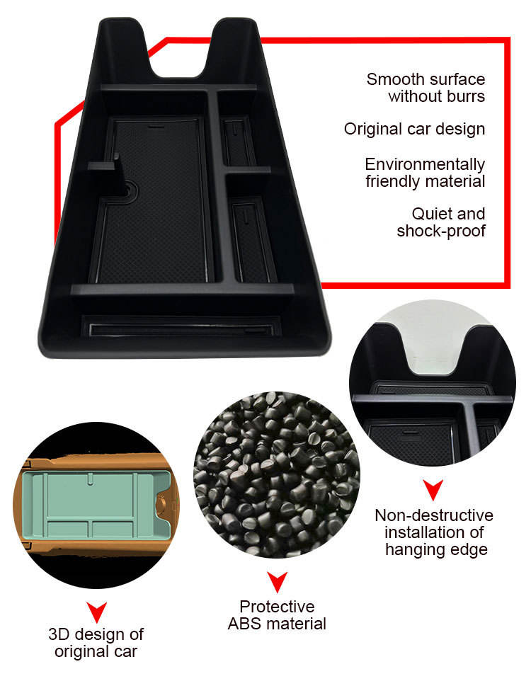 Car Accessories Luxury TPE Console Car Armrest Box for Toyota Camry 2025 Organizer Storage Box