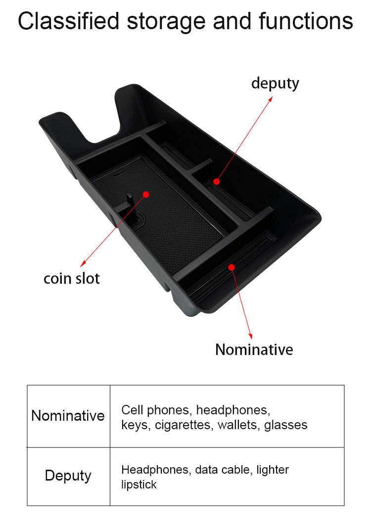 Car Accessories Luxury TPE Console Car Armrest Box for Toyota Camry 2025 Organizer Storage Box
