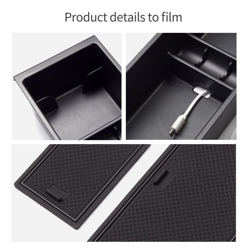 High Quality ABS Plastic Center Console Organizer Armrest Storage Box Insert Tray for Ford F150 2015-2024 Interior Accessories