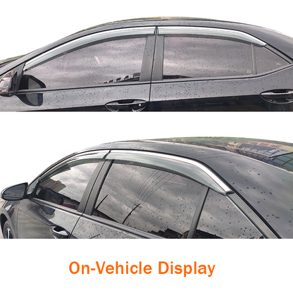 Injection Window Deflectors for Ford F250 / F350 / F450 / F550 Rain Guards Side Window Visor Wind Deflector Auto Accessories