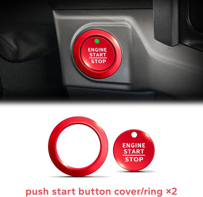 For Ford F150 Accessories & Super Duty F250 F350 F450 9pcs Aluminum Alloy Knob Cover Trim Set