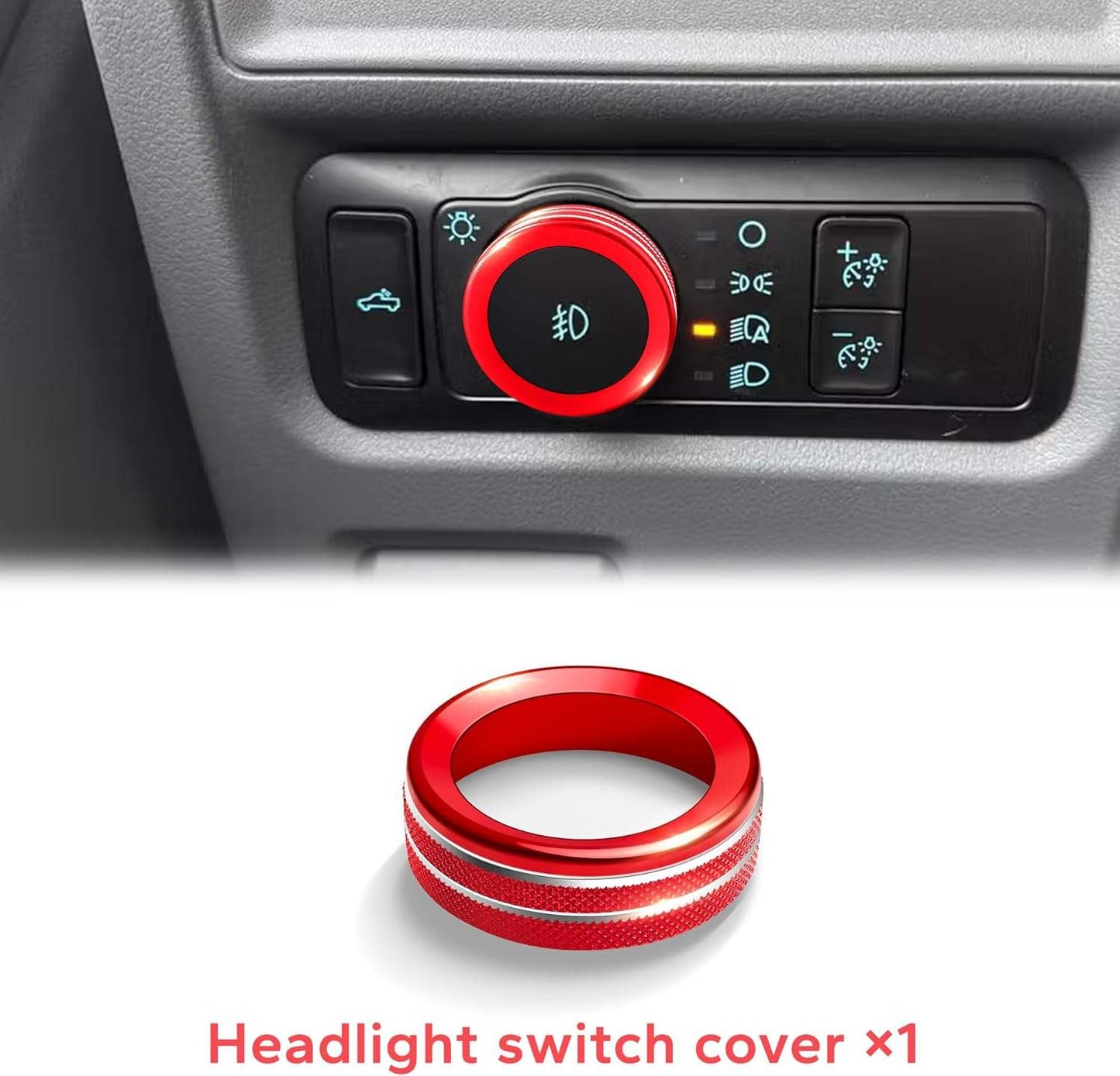 For Ford F150 Accessories & Super Duty F250 F350 F450 9pcs Aluminum Alloy Knob Cover Trim Set
