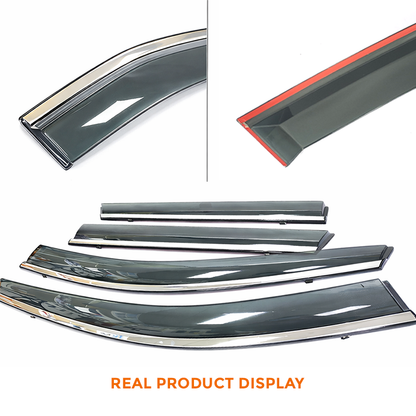 Injection Window Deflectors for Ford F250 / F350 / F450 / F550 Rain Guards Side Window Visor Wind Deflector Auto Accessories