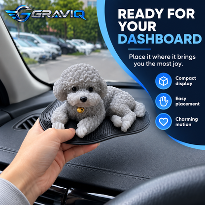 Squishy Dashboard Puppy – Cute Car Companion | GRAVIQ