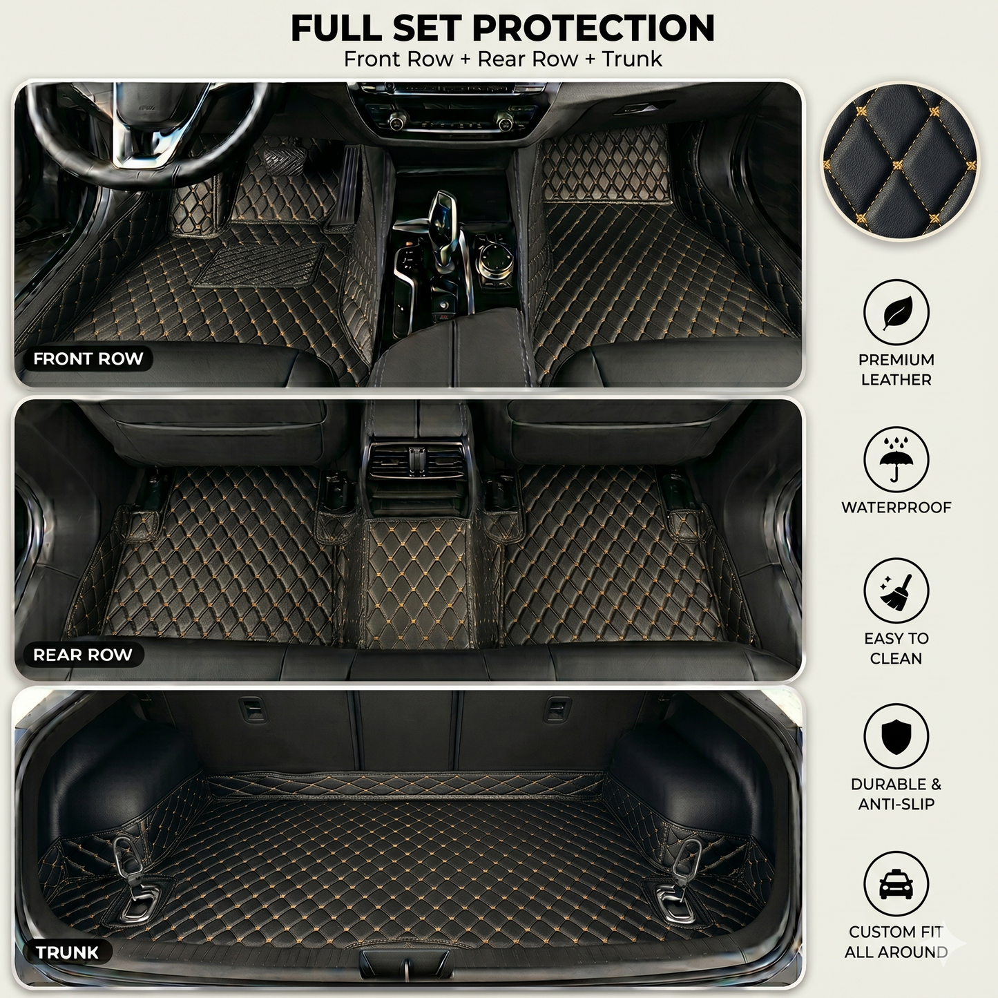 Elvie Heavy Duty Universal Fit Car Mats, SUVs, and Trucks.